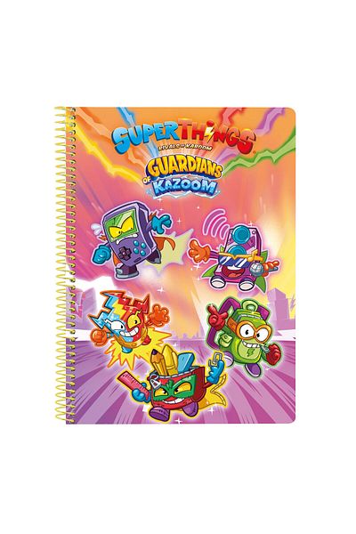 CLATRONIC Caiet A5, SuperThings Guardians of Kazoom, violet-galben