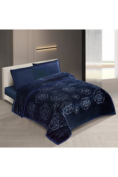XI DUO 6 kg double winter blanket, plain, engraved, with a super soft texture, size 200 x 240 cm