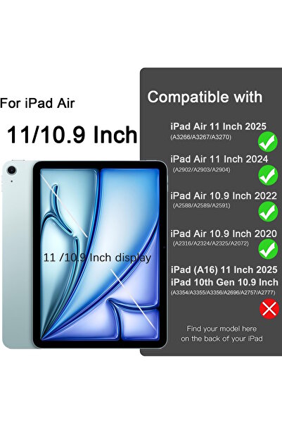 m.tk moveteck iPad Air 11 Inch Air 4/5/6. Generation 10.9 Inch Compatible Case Magic Cover with Lock Slot for Magnetic Pen