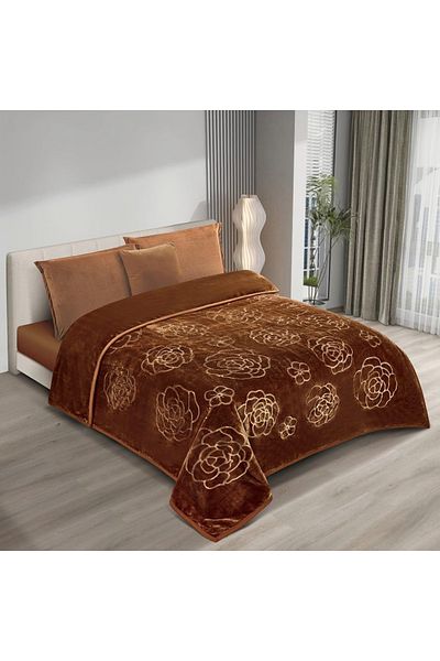 XI DUO 6 kg double winter blanket, plain, engraved, with a super soft texture, size 200 x 240 cm