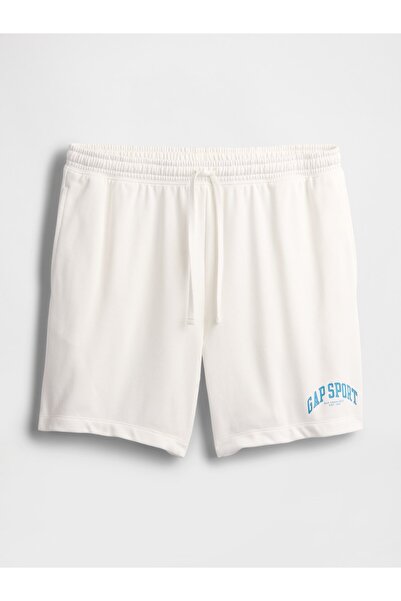 GAP Erkek Beyaz Relaxed Logo Grafik Şort