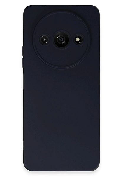 CepteToptan حافظة هاتف Xiaomi Redmi A3 4G من السيليكون المخملي الداخلي - أزرق داكن - MKİ9137-5178