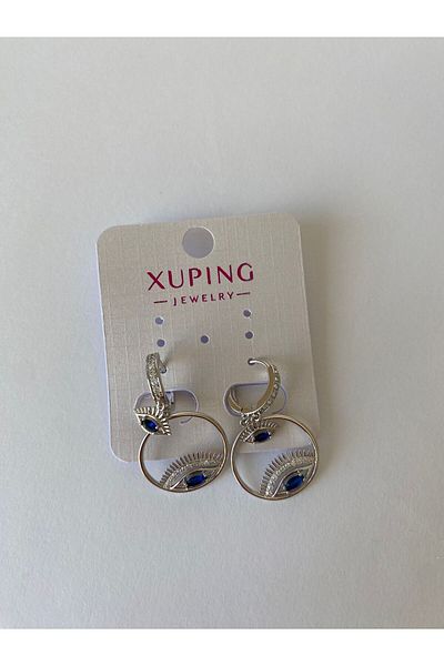 marsel aksesuar Xuping Eye Figured Zircon Stone Silver Earrings