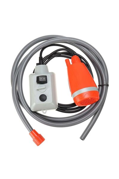 Phuture Portable shower pump set with 3.7V battery, 3.5L/min pressure, 2m hose, and 25W power - Phuture®