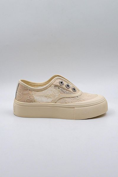 KRISTE BELL Lace Detailed Imported Women's Sneakers Sports Shoes Kb0523 White