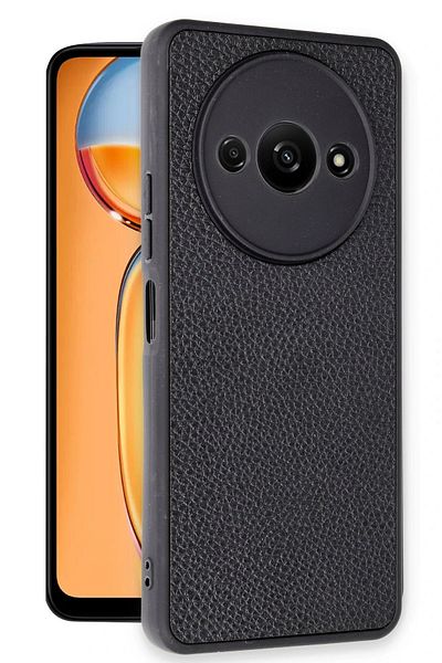 CepteToptan غطاء حماية من الجلد لهاتف Xiaomi Redmi A3 4G - أسود - MKİ1657-6240