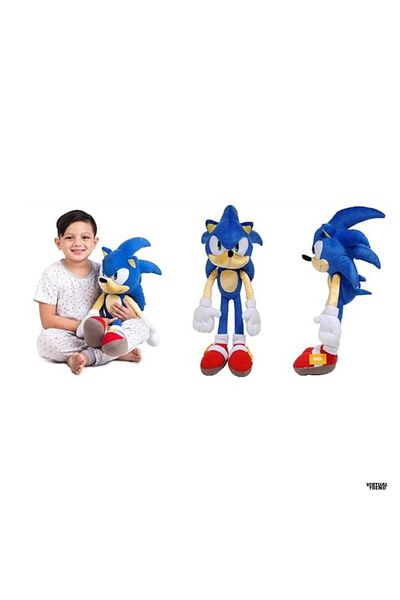 xpress sales Jucărie de pluș Sonic, 40 cm, Albastru, Virtual Trend