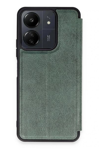 CepteToptan غطاء حماية قابل للطي لهاتف Xiaomi Redmi 13C - أخضر داكن - MKİ4741-7306