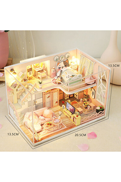 Choice JTM026-B with cover Doll House Kit 3D Wooden Mini DollHouse Assembly B...