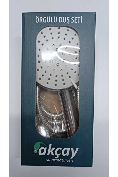 Akçay Su Armatürleri AKÇAY ÖRGÜLÜ ÜÇLÜ DUŞ SETİ