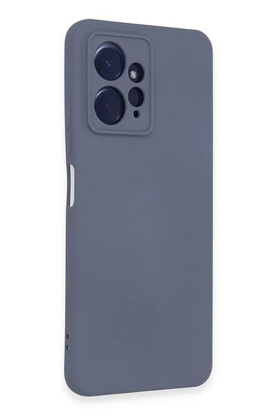 CepteToptan حافظة هاتف Xiaomi Redmi Note 12 4G من السيليكون المخملي الداخلي - رمادي - MKİ9287-8922