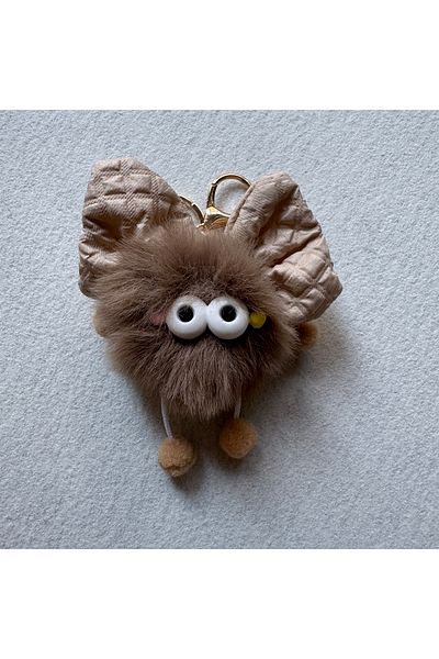 Keçelove Plush Figured Bag Charm with Ears, Bag Accessory