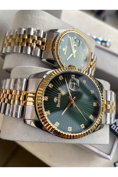 Bentini Branded Brand New Season Sports Stylish Wedding Steel Men's Watch Waterproof + Bracelet Gift