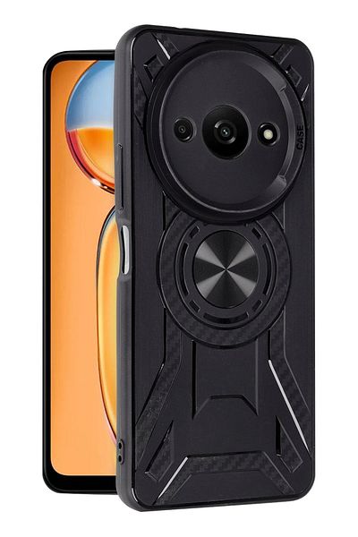 CepteToptan حافظة هاتف Xiaomi Redmi A3 4G من السيليكون لينكولن - أسود - MKİ5634-7094
