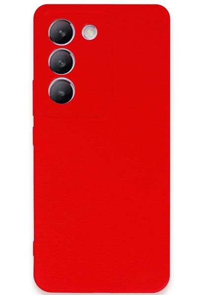 CepteToptan حافظة فيفو V30 لايت 4G سيليكون أول - أحمر - MKİ7802-9233