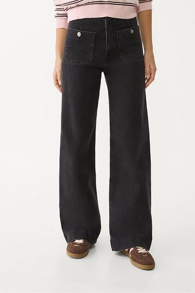 Stradivarius D77 بنطلون جينز بسيط مع جيوب