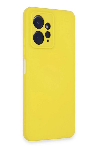 CepteToptan حافظة هاتف Xiaomi Redmi Note 12 4G من السيليكون المخملي الداخلي - أصفر - MKİ6091-5182