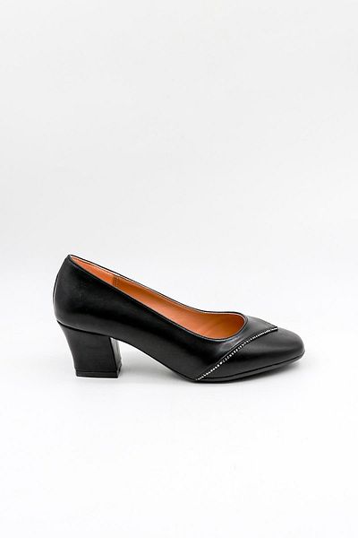 Park Moda Stone Detailed Mother Shoes Casual Shoes Pm280 Black Skin