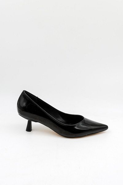 Park Moda Low Heeled Women's Shoes Pm439 K902 - Black Patent Leather