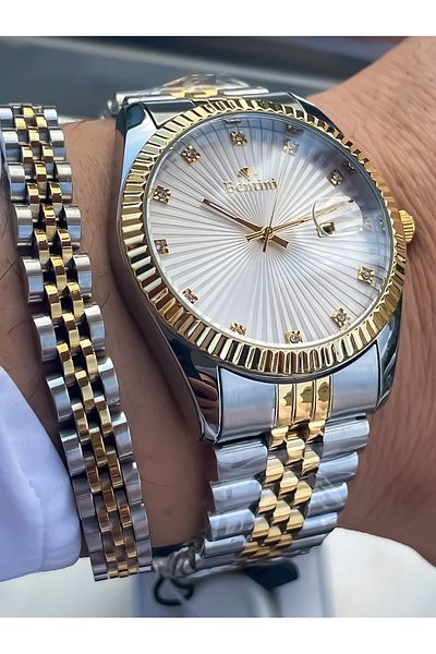 Bentini New Season Steel Band Steel Case Men's Wrist Watch + Bracelet Is a Gift