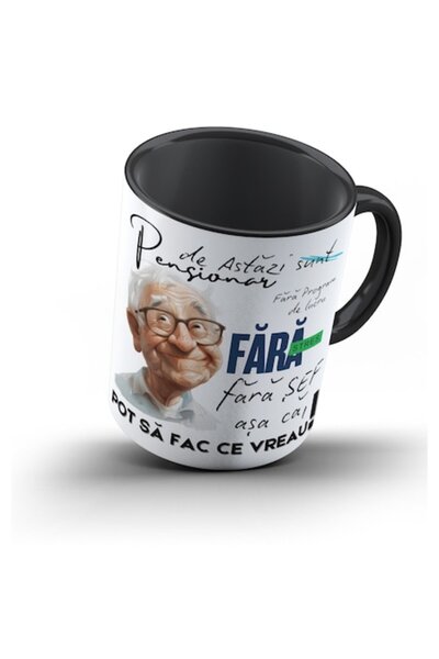 OEM PENSIONAR Thermosensitive Mug, Model 3, black, ceramic, 330ml