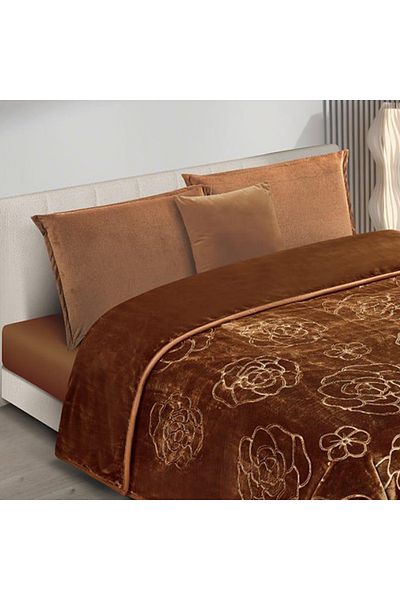 XI DUO 6 kg double winter blanket, plain, engraved, with a super soft texture, size 200 x 240 cm