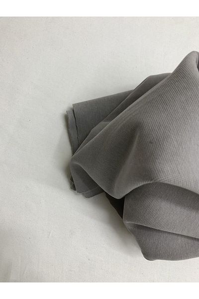 Yiğit Kumaş Rib Fabric, Piece 30X180 cm Gray Color