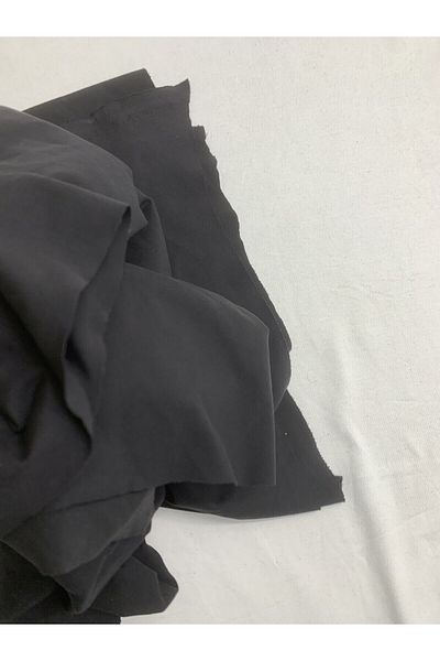 Yiğit Kumaş Flowing Flexible Suit Polyester Combed Fabric, Piece 120X150 cm Black Color