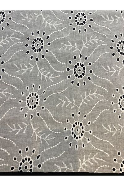 Yiğit Kumaş Fisto Fabric Cotton White Pattern 1