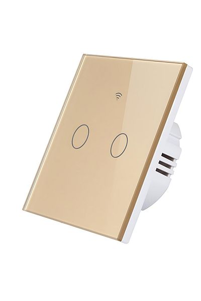 ARMY STORE Comutator tactil inteligent Wifi, 2 canale, 10A, auriu