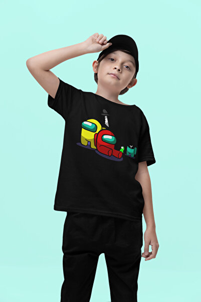 SEVBANO Tricou pentru copii unisex cu jocuri imprimate Among Us (vârsta 1-12)