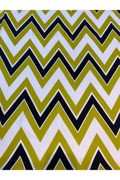 Yiğit Kumaş Zigzag Patterned Draped Cotton Fabric