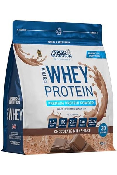 applied nutrition مسحوق بروتين مصل اللبن كريتيكال - بنكهة الشوكولاتة - 900 جرام من شركة أبلايد نيوتريشن