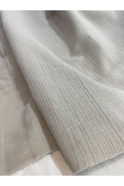Yiğit Kumaş Beige Gray Muslin Fabric