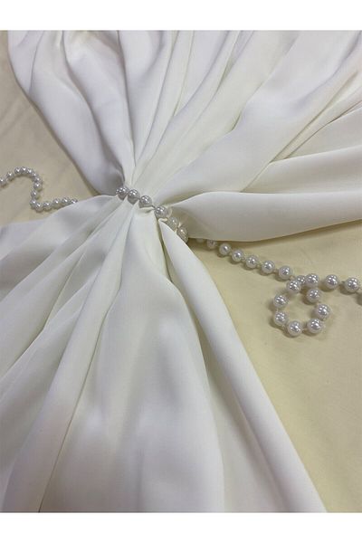 Yiğit Kumaş Dubai Silk Fabric Ecru Color