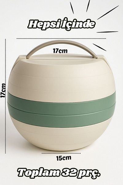 Comprox Picnic Set 32 Piece Picnic Set – Cylinder Bag |   Camping, Beach, Garden, Nature Hiking