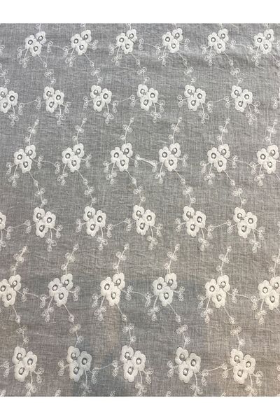 Yiğit Kumaş Fisto Fabric Cotton White Pattern 2