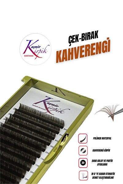 KAŞMİR KİRPİK Kaşmir Kirpik Çek Bırak Kahverengi C mix 0.05 mm mix kutu