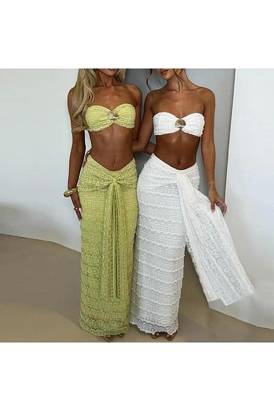 pink life Green Sydney Seashell Lace Skirt Double Suit