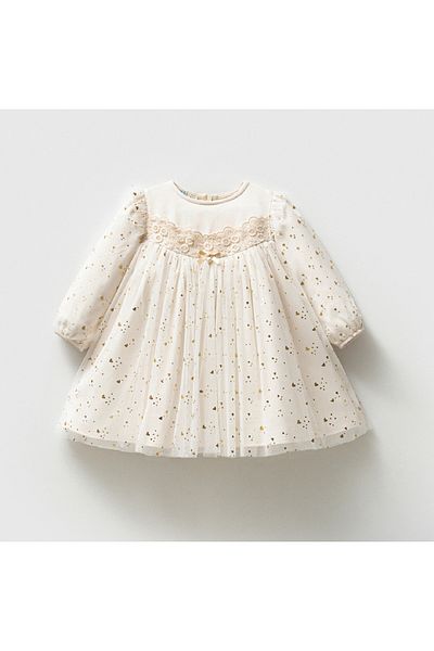 NoyNoy Baby Noynoy Girl's Gilded Tulle Dress