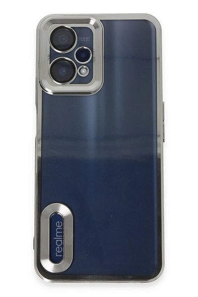 CepteToptan حافظة سيليكون بفتحة لهاتف Realme 9 Pro 5G - فضي - MKİ7803-1503