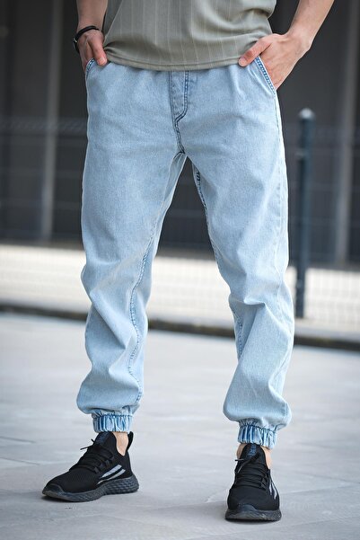 since 1990 man Manzessi Slim Fit Lycra Jeans Jogger Pants with Elasticated Legs and Waist