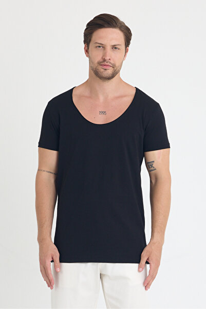 THE ONE Guler deschis pentru bărbați, simplu croială basic tricou