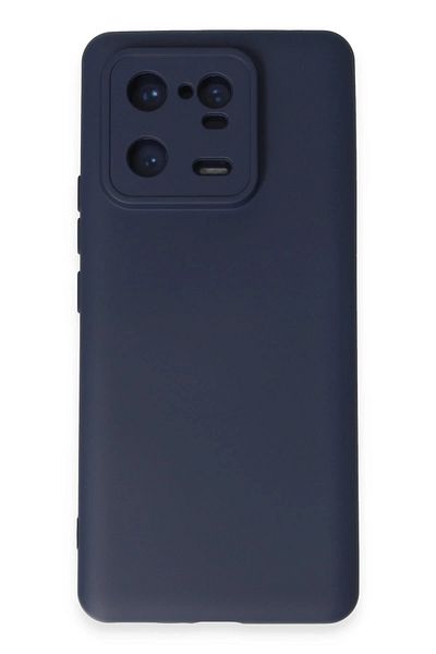 CepteToptan حافظة هاتف Xiaomi Mi 13 Pro مصنوعة من السيليكون المخملي الداخلي - أزرق داكن - MKİ7420-7203