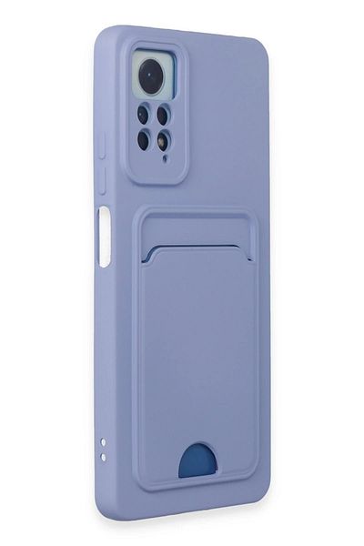 CepteToptan حافظة هاتف Xiaomi Redmi Note 11 Pro من السيليكون مع بطاقة عمل كلفن - أرجواني - MKİ4708-7097