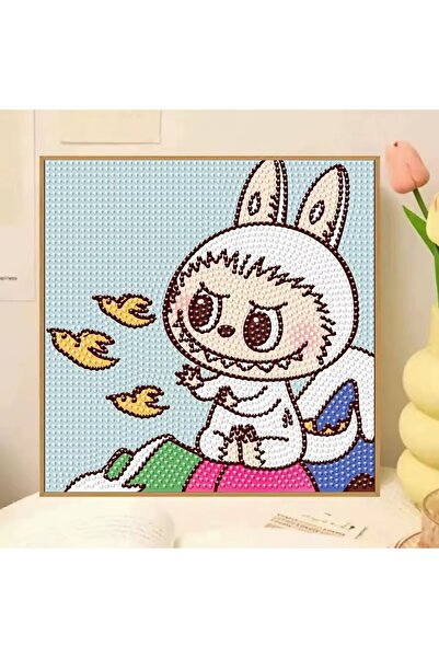synshop Labubu Elmas Mozaik Kendin Yap Dıy Boyama Seti Boncuklu Taşlı Tablo T...