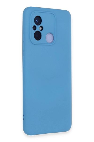 CepteToptan حافظة هاتف Xiaomi Redmi 12C من السيليكون المخملي الداخلي - أزرق - MKİ4247-8242