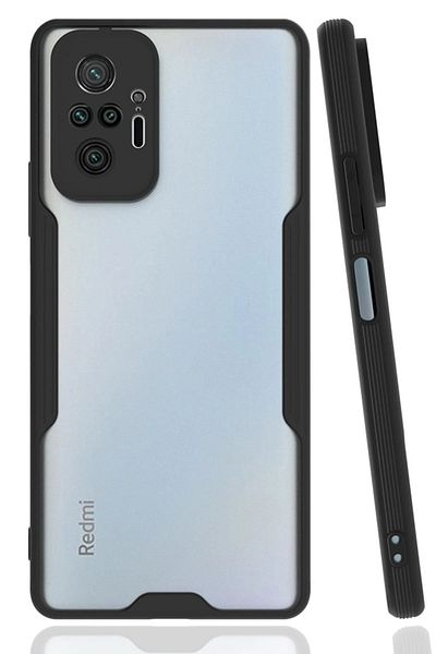 CepteToptan جراب هاتف Xiaomi Redmi Note 10 Pro من السيليكون البلاتيني - أسود - MKİ1307-8359