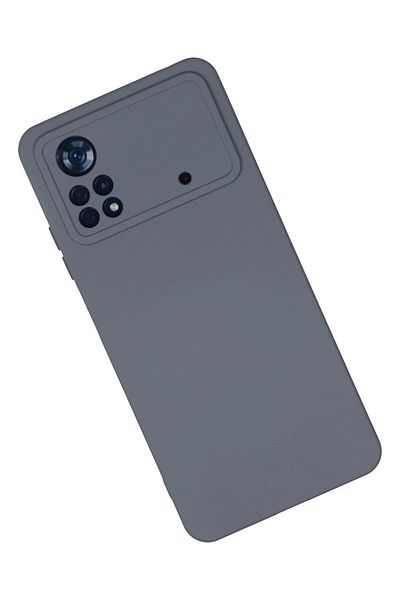 CepteToptan حافظة هاتف Xiaomi Poco X4 Pro 5G مصنوعة من السيليكون المخملي الداخلي - رمادي - MKİ2846-6808