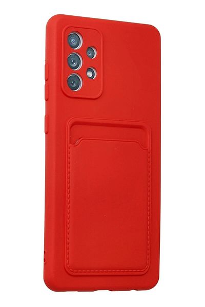 CepteToptan حافظة سامسونج جالاكسي A13 4G من السيليكون مع بطاقة عمل كلفن - أحمر - MKİ9049-6460